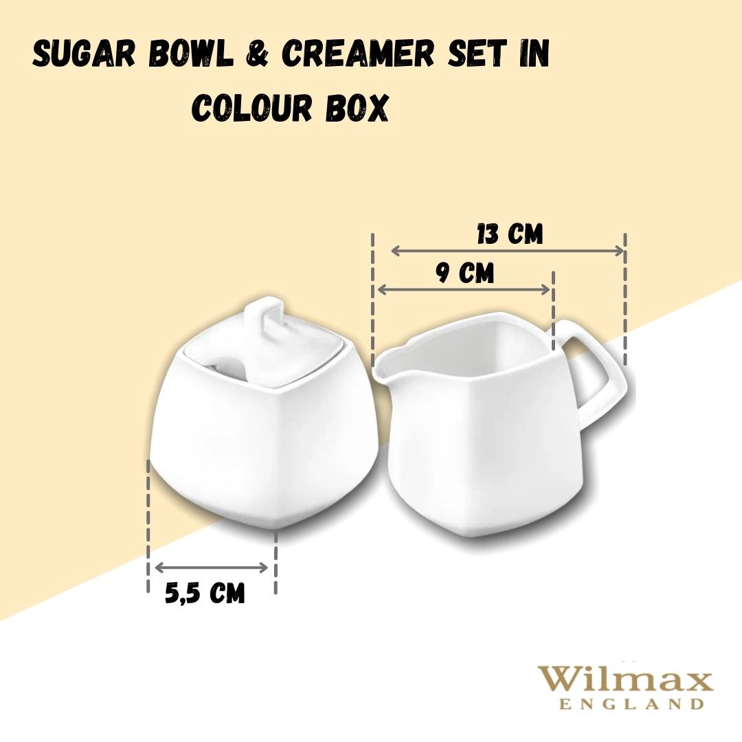 Wilmax England Suiker- en melkset Wit Porselein Ilona WL-995028/2C
