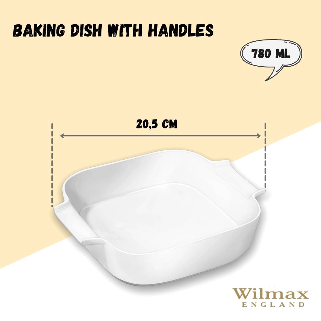 Wilmax ovenschaal met handgrepen 780 ml porselein WL-997024/1C