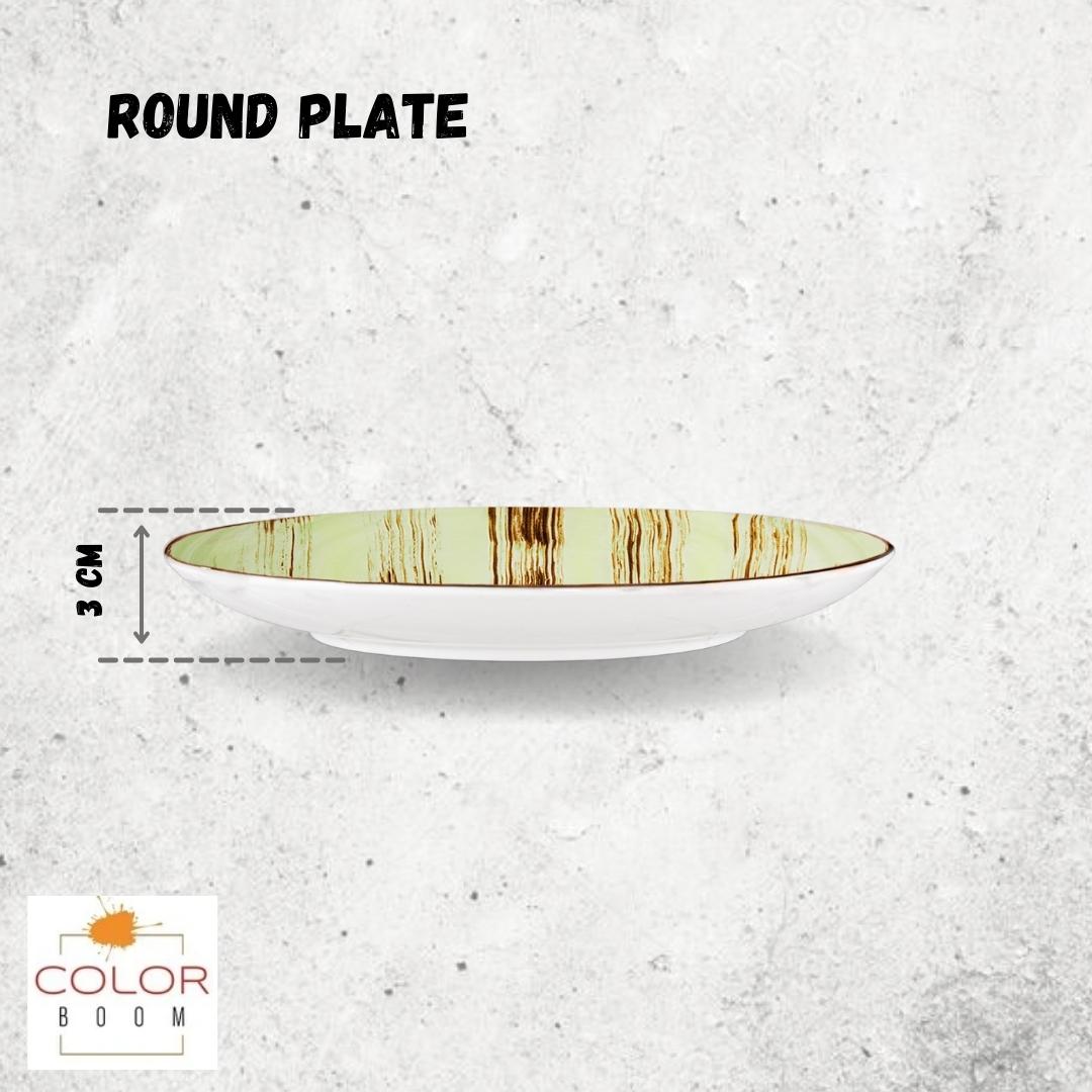 Wilmax Runde Teller Pistaziengrün 28 cm – Kratzfest & Stilvoll – WL-668116/A2