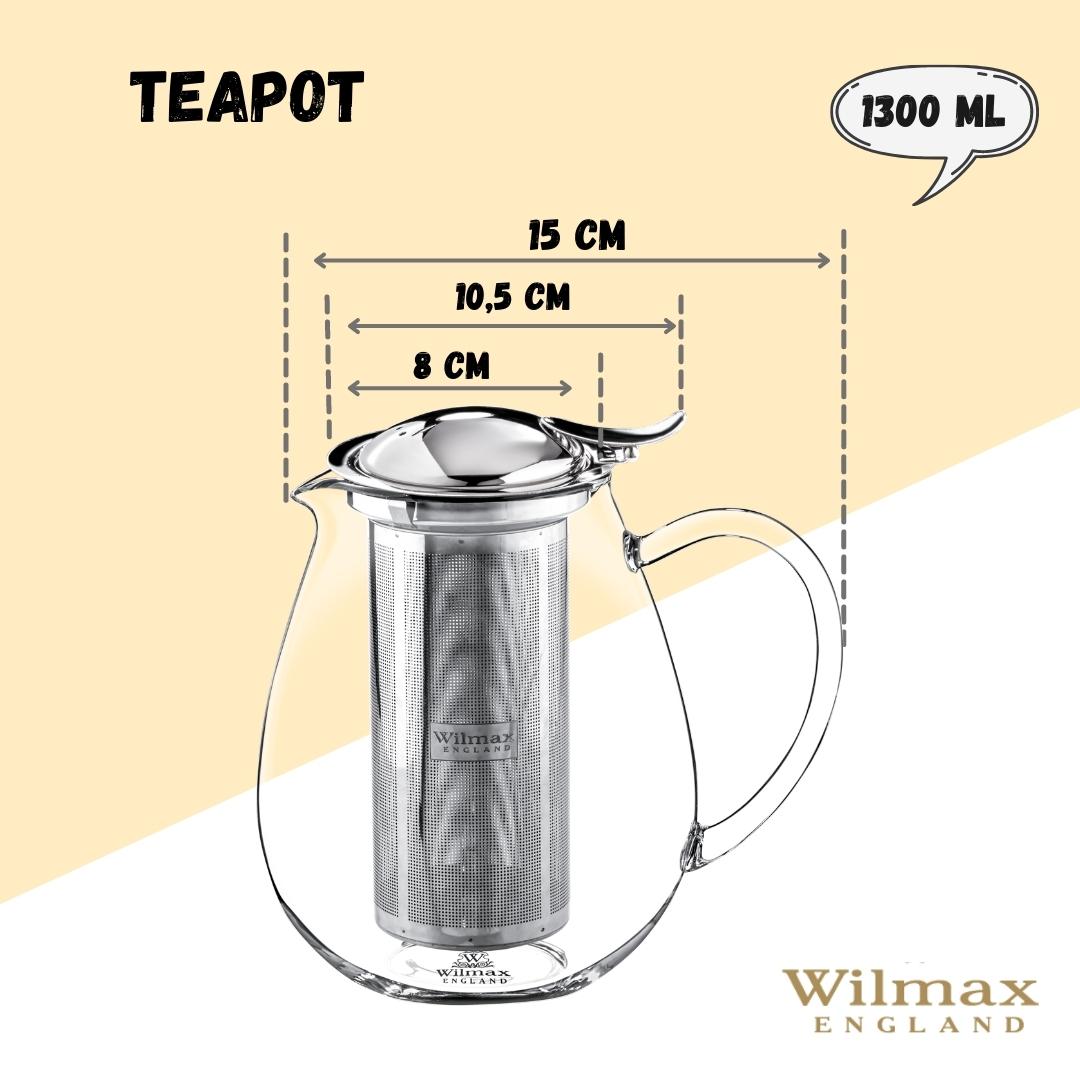 Wilmax Teapot with 2 Cups Set WL-888803/A-888748/A2