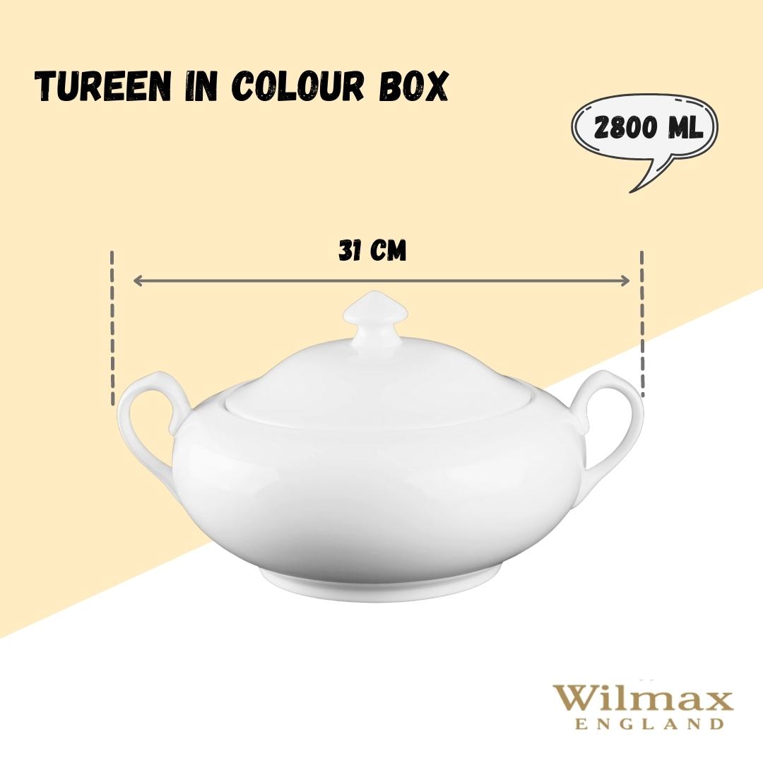 Wilmax WL-992491/A Terrine with lid 2800ml Porcelain White