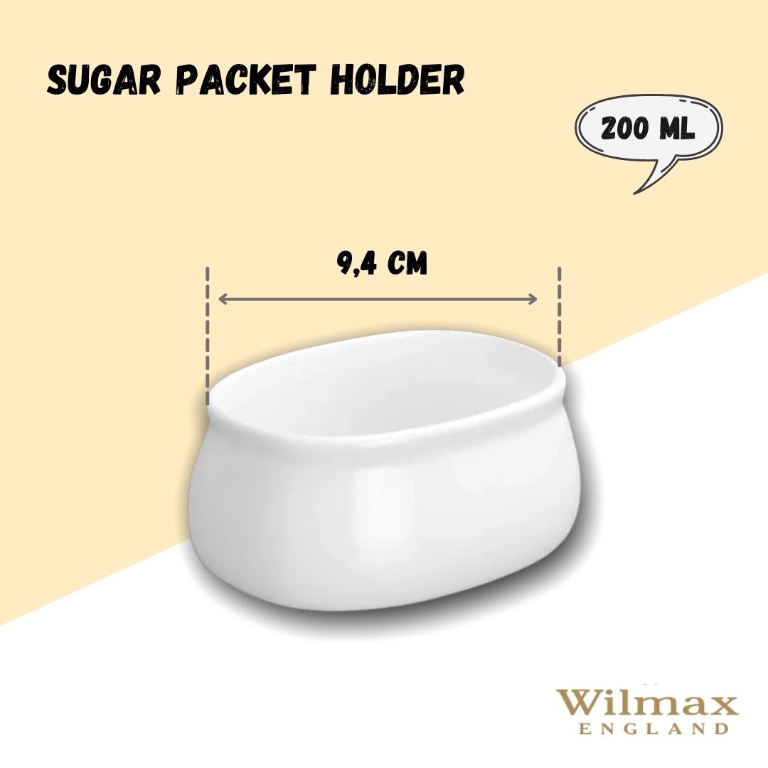 Wilmax Porcelain White Sugar Packet Holder WL-996037/A