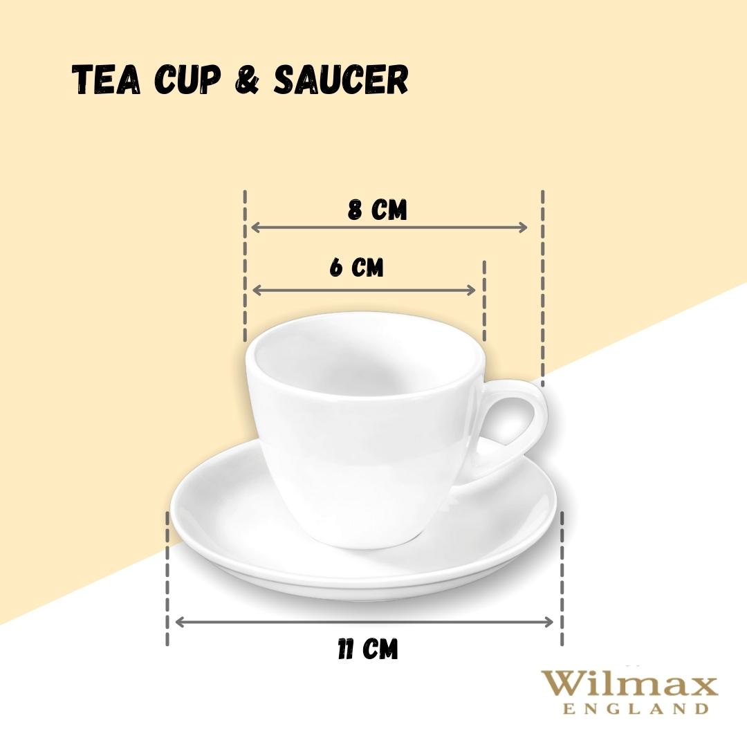 Wilmax Espressokop met schotel Wit Porselein WL-993173/AB