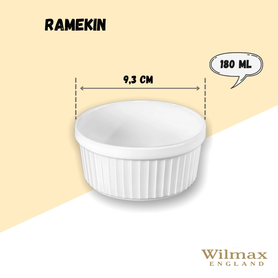 Wilmax Ramekin aus Porzellan 180 ml – Weiß WL-996134/A