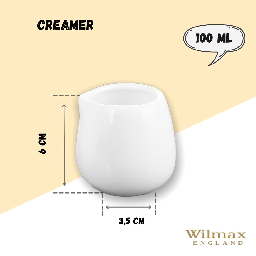 Wilmax Roomkannetje 100 ml Wit Porselein WL-995003/A