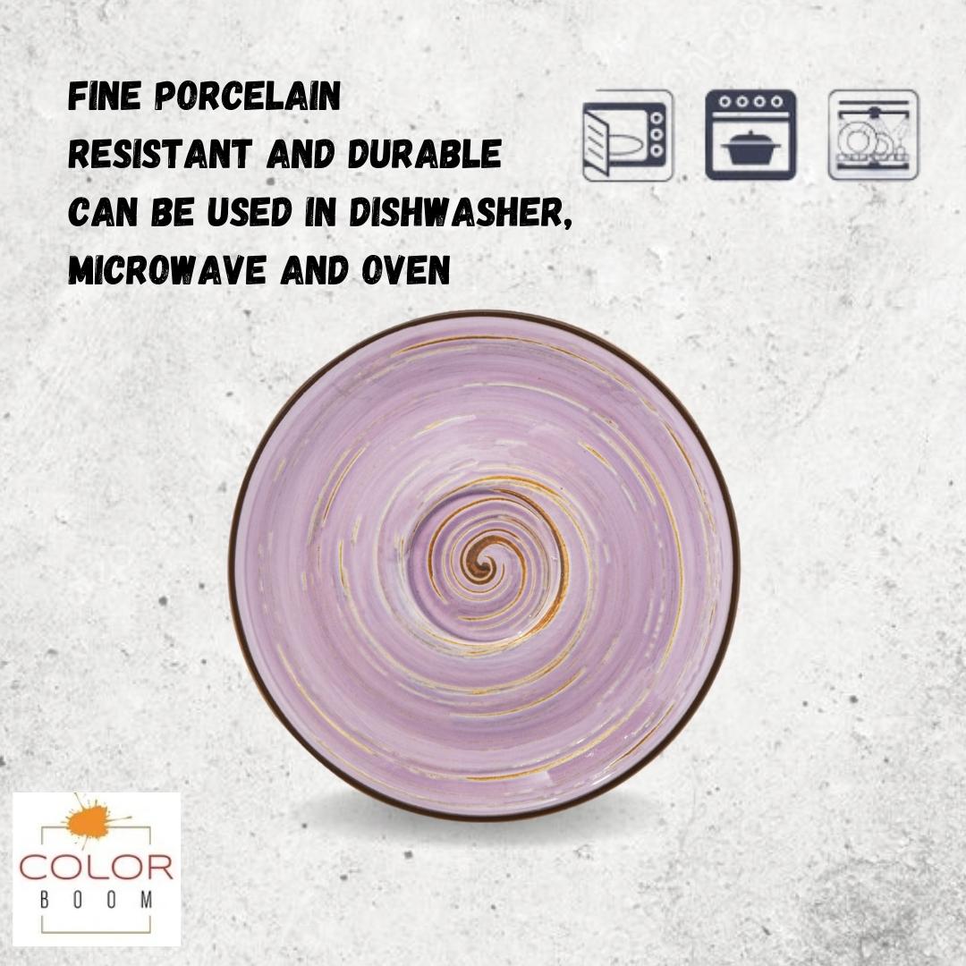 Wilmax Porzellan Untertasse, 15 cm, Spiral Lavender Kollektion, WL-669736/B