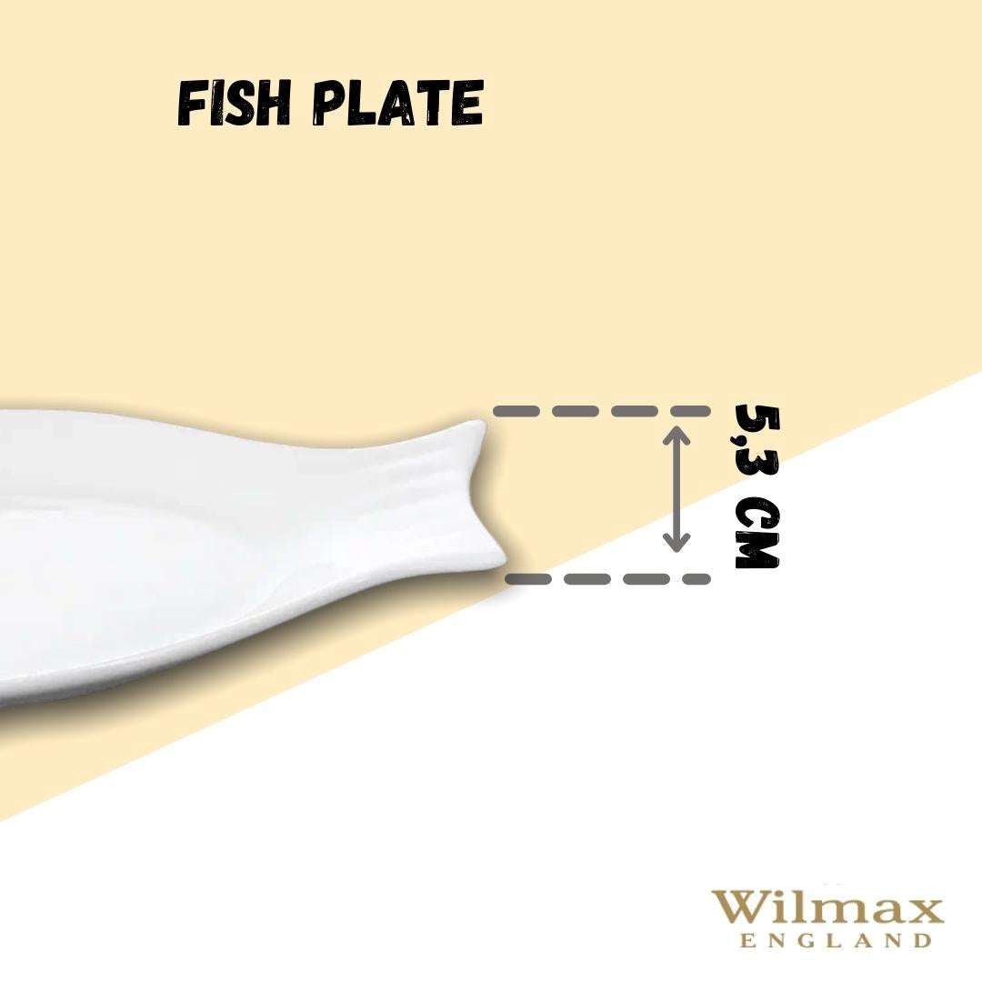 Wilmax Fischplatte, 22 cm, Porzellan, WL-992006/A