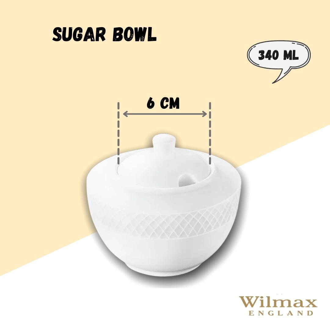 Wilmax England Suikerpot 340 ml Wit Porselein WL-880115/A