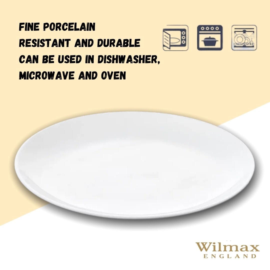 Wilmax Porzellanplatte, rund mit gerolltem Rand, 30,5 cm, WL-991024/A