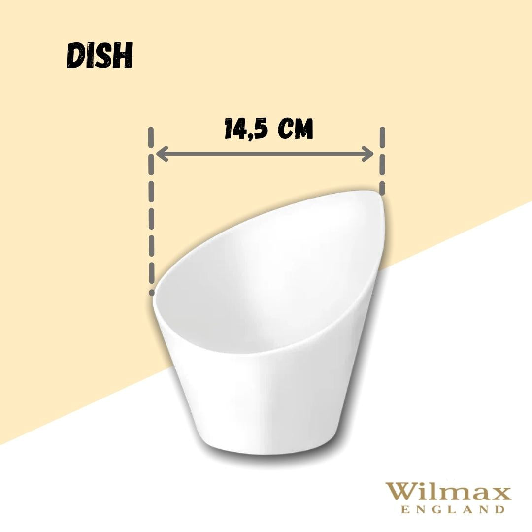 Wilmax Schaal 14 cm van Porselein, Wit WL-992774/A