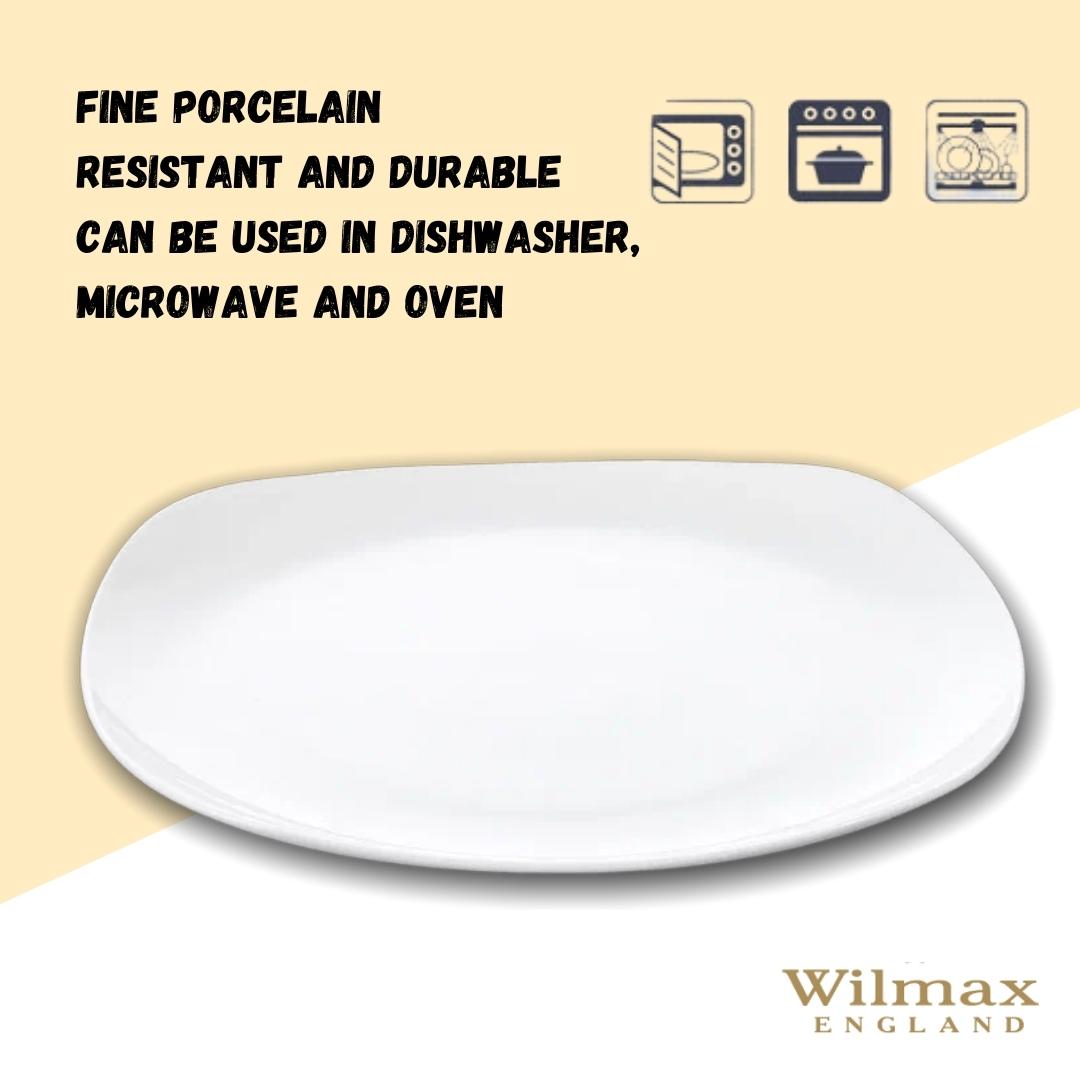 Wilmax Dinerbord 24,5 cm van porselein, Wit WL-991002/A