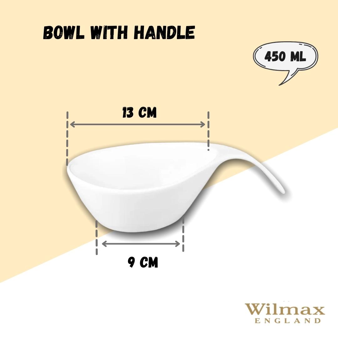 Wilmax Schaaltje 450 ml van porselein, Wit