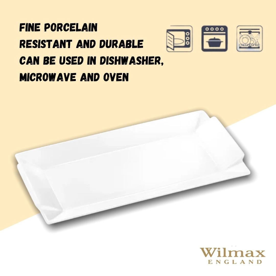 Wilmax England Rechteckige Servierplatte, 40 x 20 cm, Porzellan, WL-992648/A