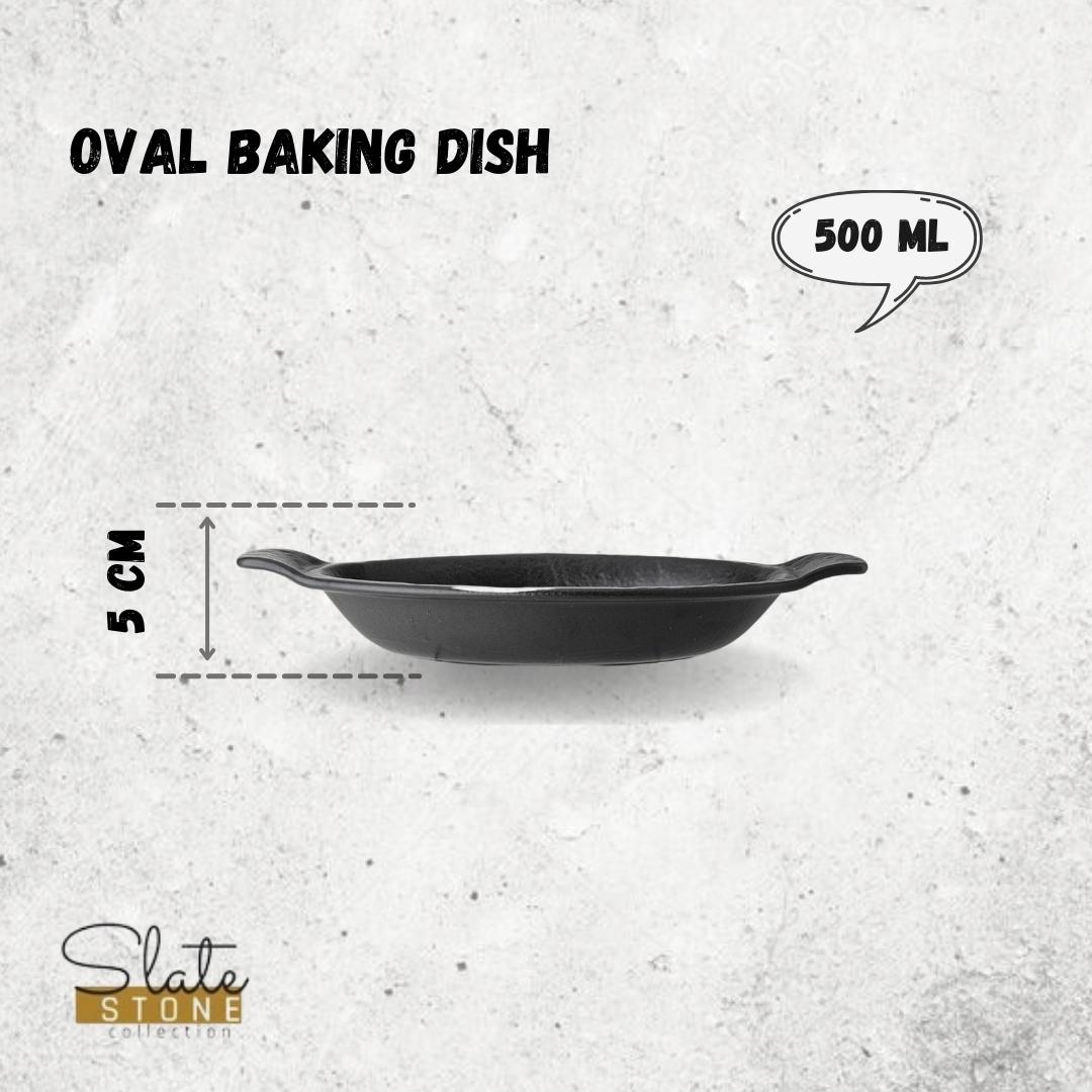 Wilmax - Ovale Auflaufform - 28 x 16 cm - Schwarz - WL-661146/A