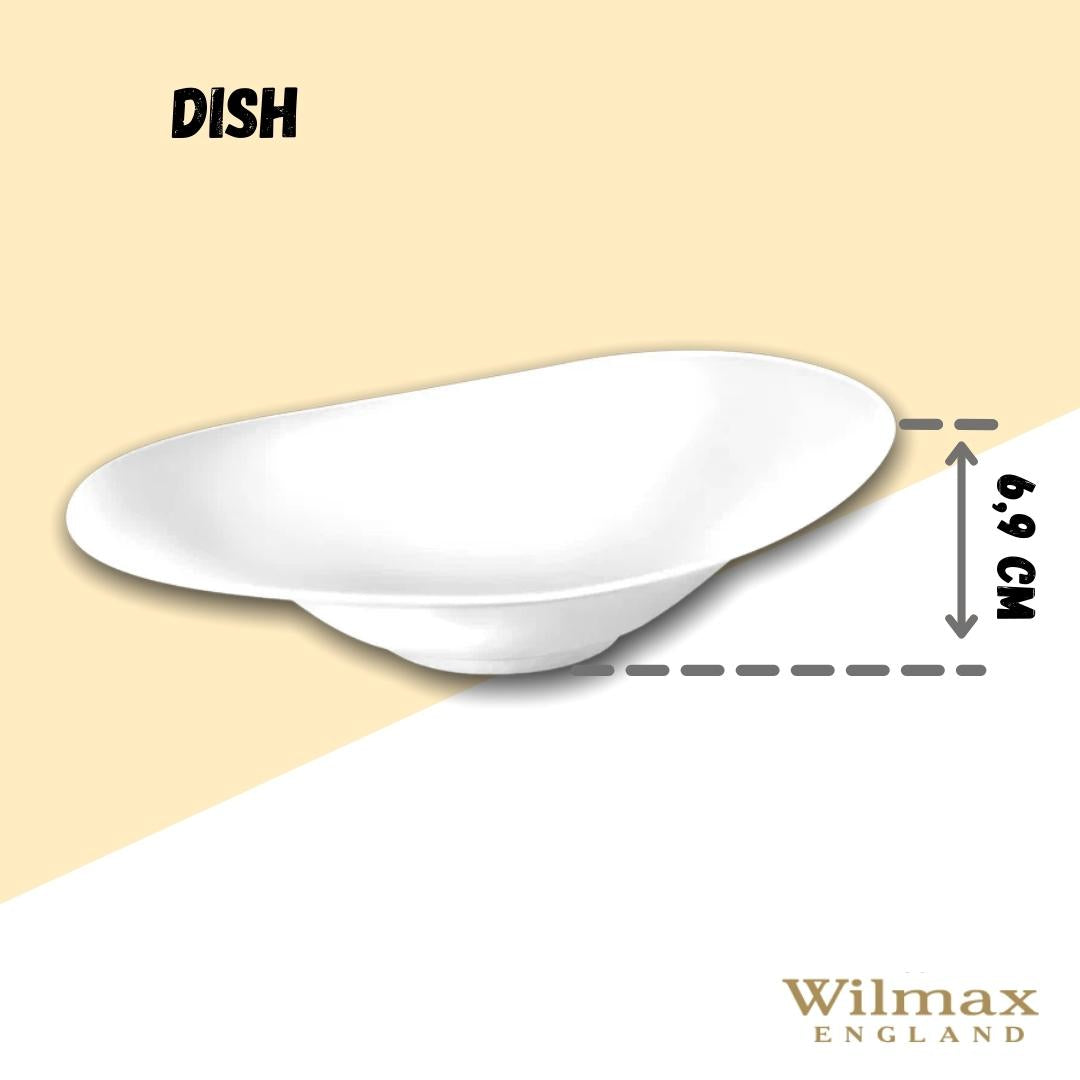 Wilmax Porzellan Servierplatte, 30,5 x 21 cm, Weiß – WL-992769/A