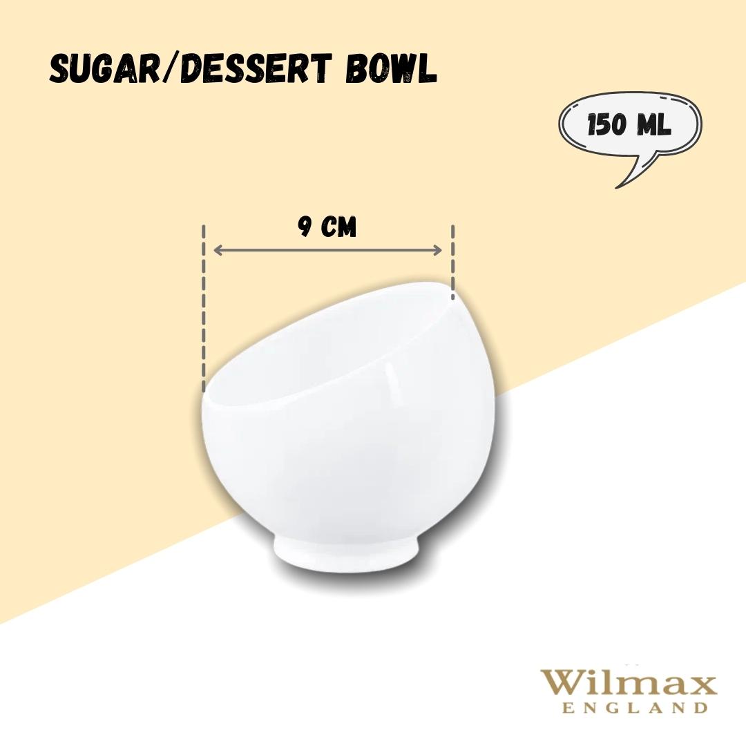 Wilmax Porzellan Zucker- & Dessertschalen Set, 8.5 x 9 cm, 6er-Set– WL-995000/A6