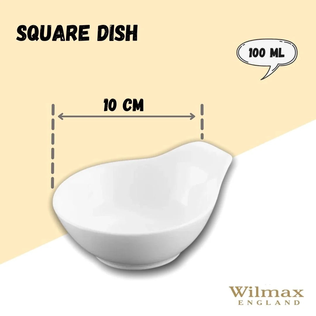 Wilmax Porzellan Schale 100 ml, organische Form, 10,5 cm WL-992486/A