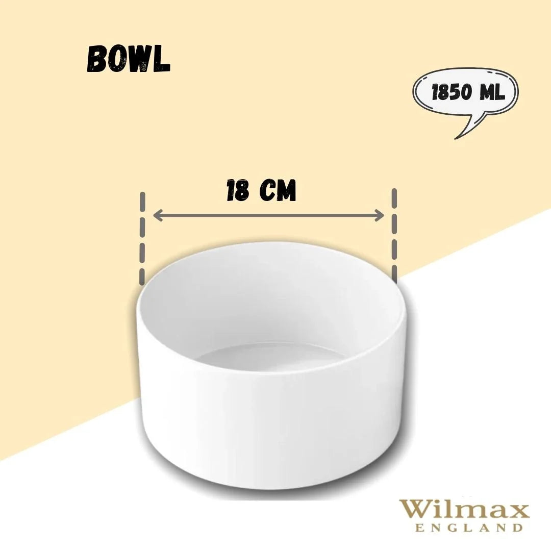 Wilmax England Porcelain Bowl 18 cm 1850 ml White