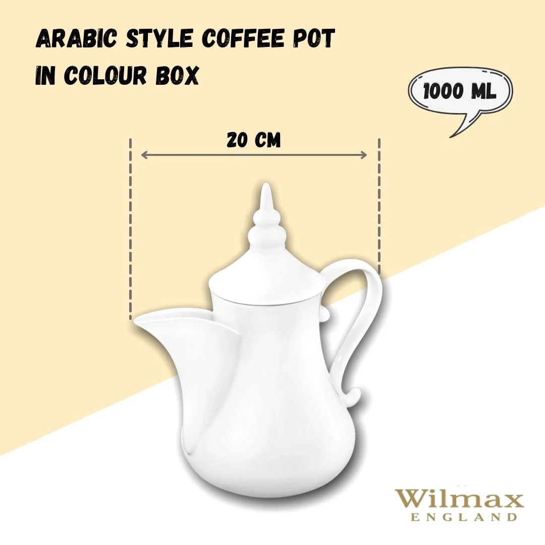 Wilmax Porzellan Kaffeekanne im arabischen Stil, 1 l – WL-994040/A