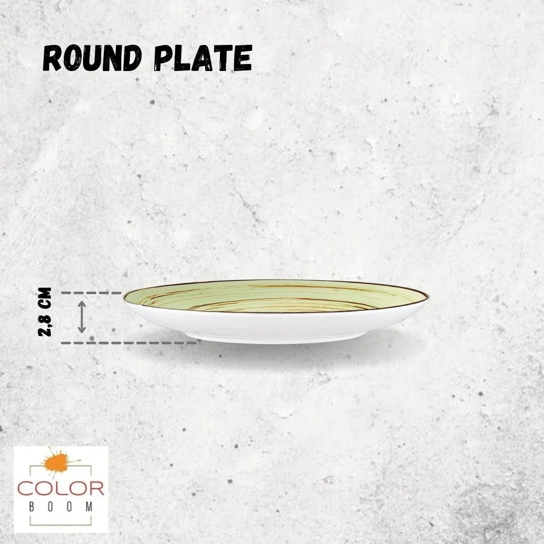 Wilmax Spiral Teller Pistazie 25 cm –Für stilvolle Tischdekoration – WL-669114/A