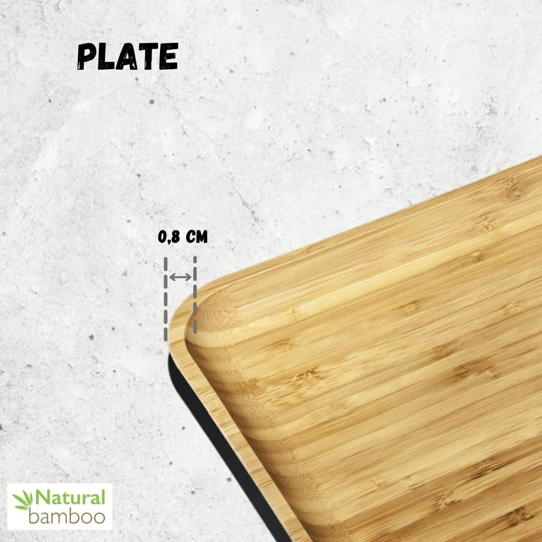 Wilmax Bamboe Bord 10x10 cm Natuurlijk WL-771017/A