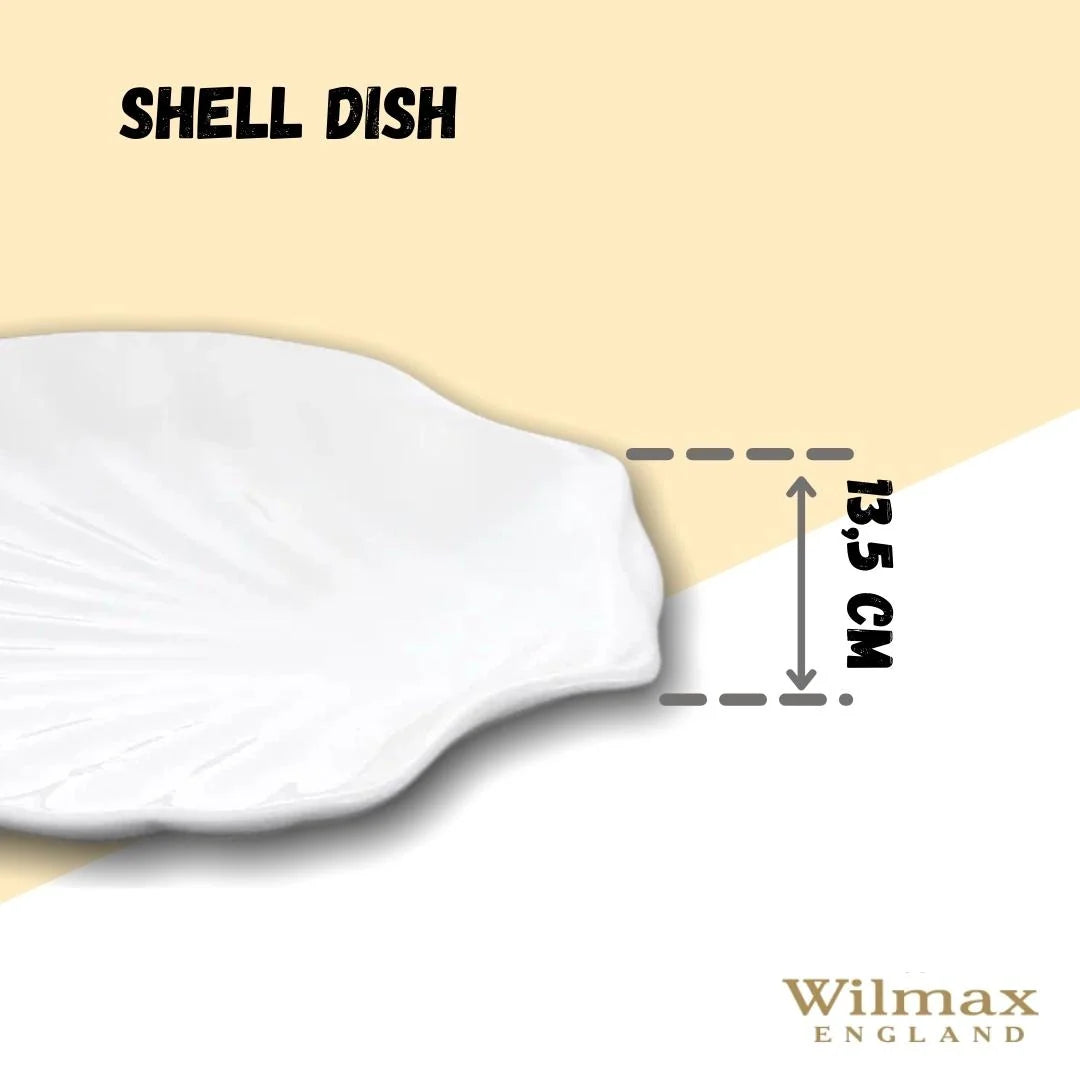 Wilmax Muschelschale 25,5 cm aus Porzellan, organische Form WL-992014/A
