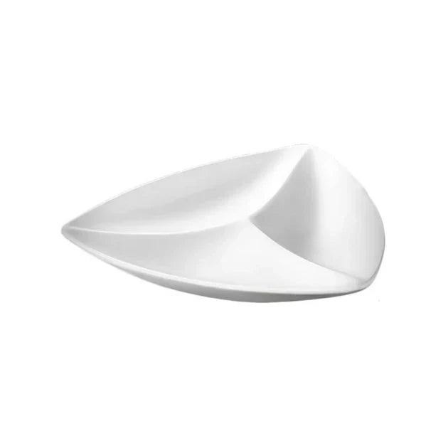 Wilmax Serveerblad 24 cm, 3-Vaks, Porselein Wit