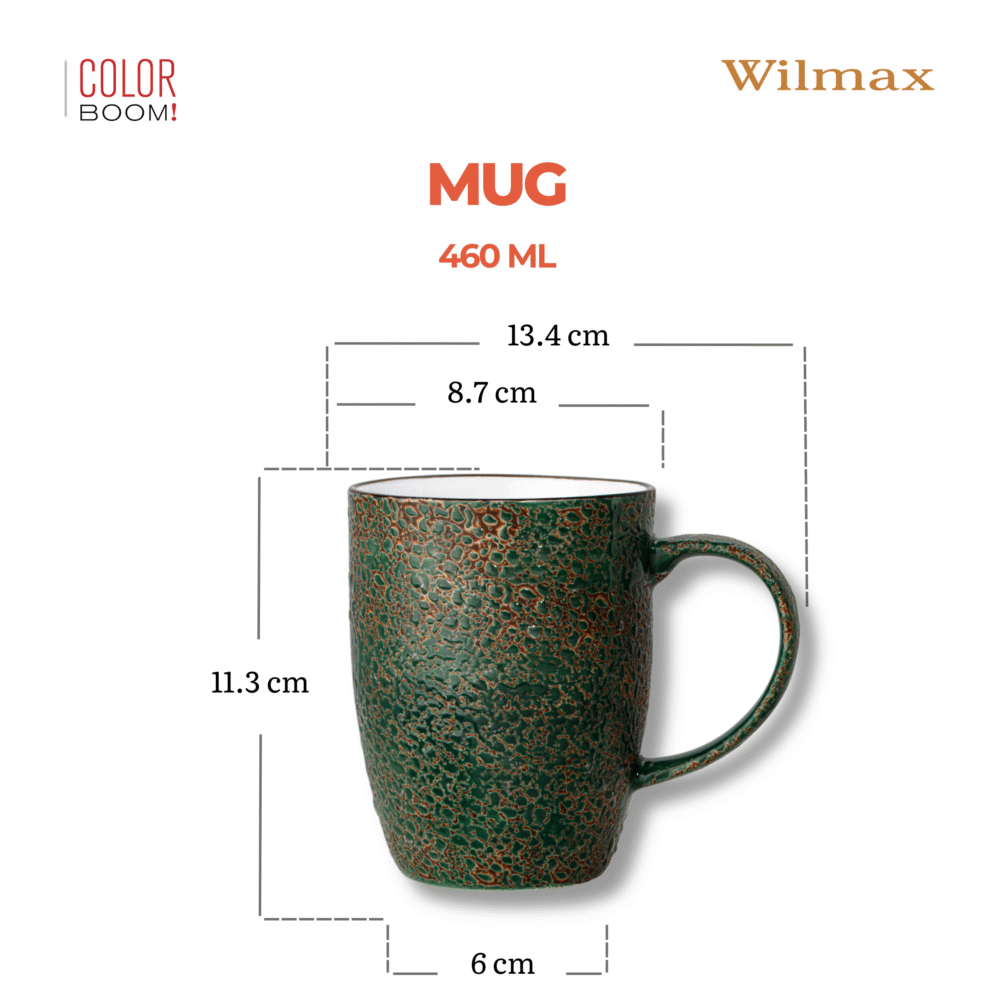 Wilmax Mug 460 ml Green Porcelain WL-667537/A