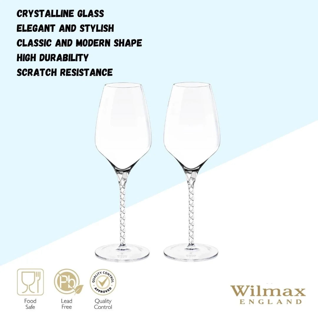 Wilmax Weing Glass Set 600 ml, 2-part aus Glas-Kristallin – WL-888101/2C