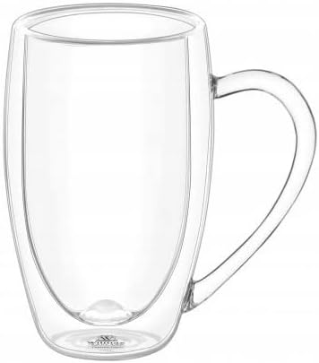 Wilmax Double-Walled Mug 300ml Borosilicate Glass 6 pcs