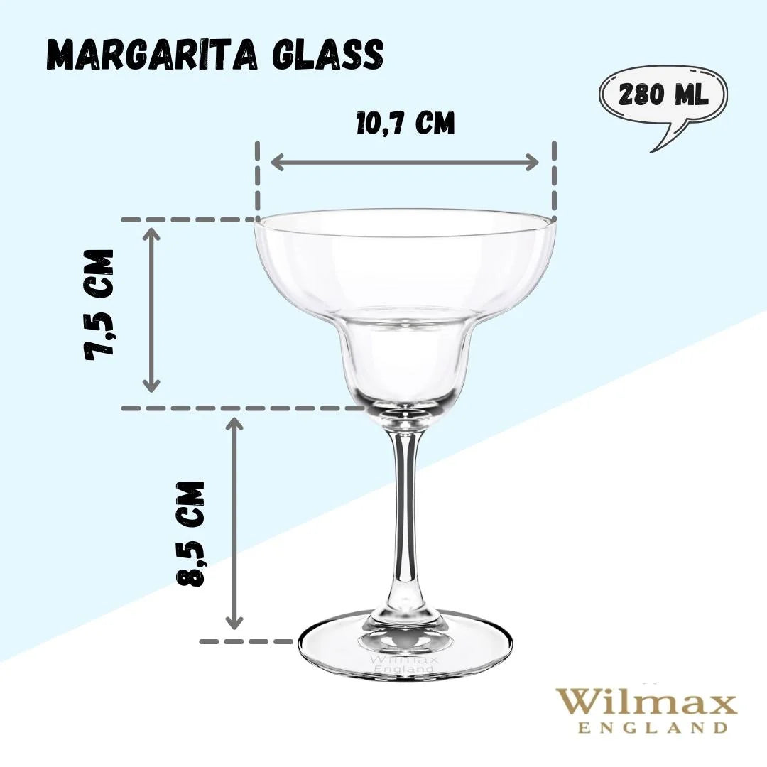 Wilmax Margarita-Gläser-Set, 6er Set, 280 ml, WL-888031/6A