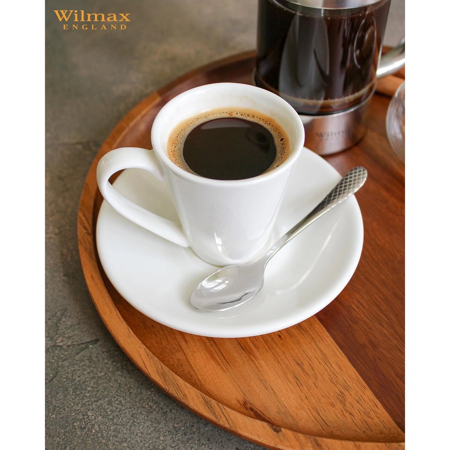 Wilmax Koffie Kopjes & Schotels Set 2-delig 160 ml Porselein WL-993005/2C