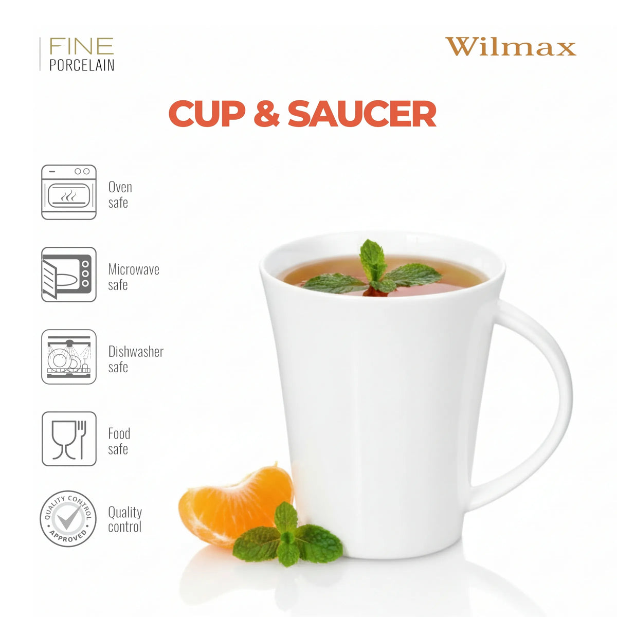 Wilmax England Porseleinen Kop Wit 380 ml