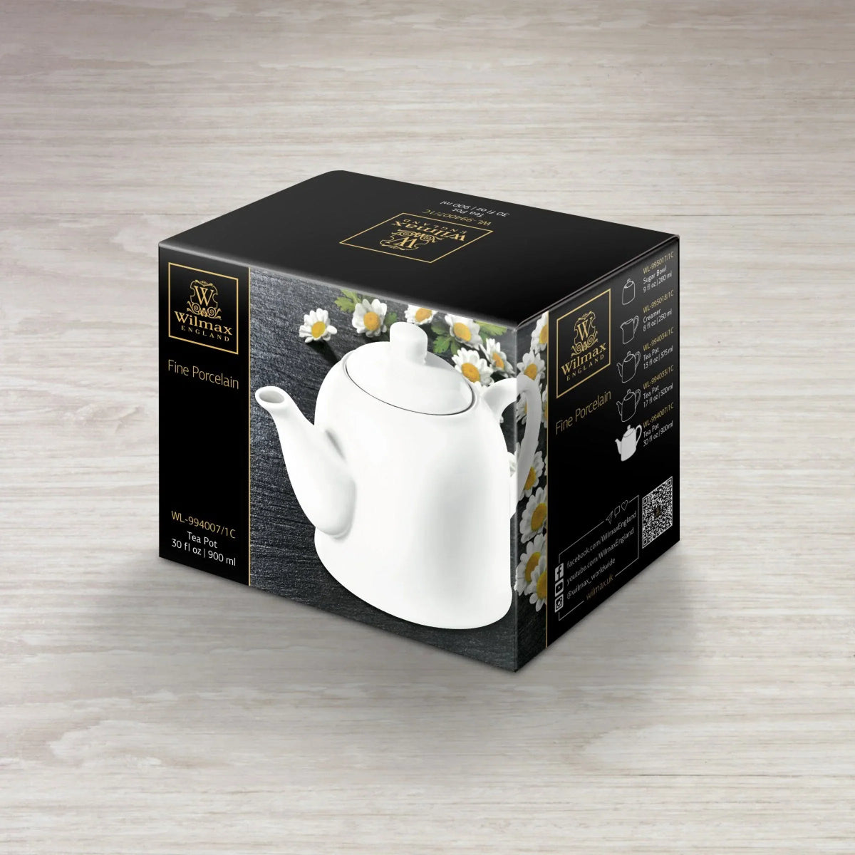 Wilmax England Theepot 900 ml Wit Porselein