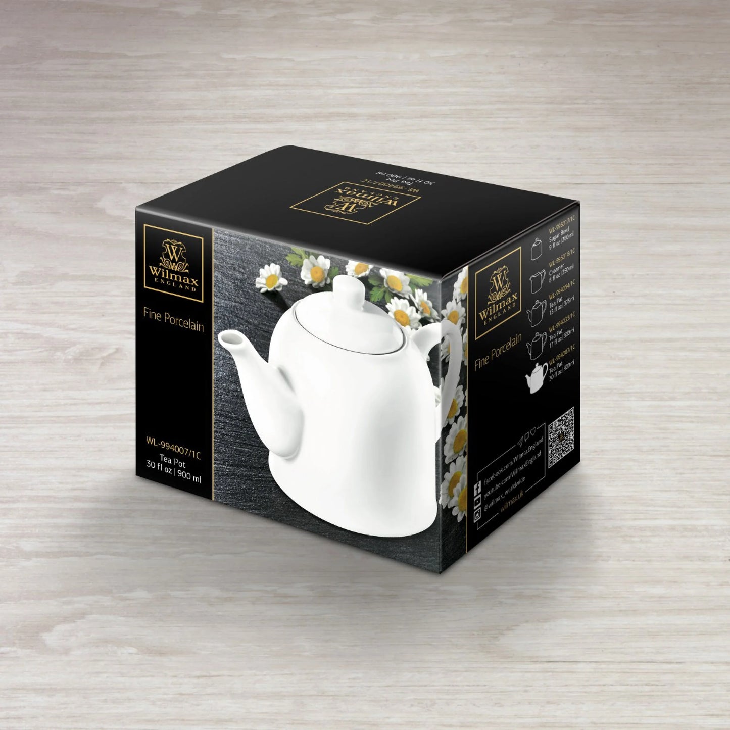 Wilmax Theepot 900 ml Wit Porselein WL-994007/1C