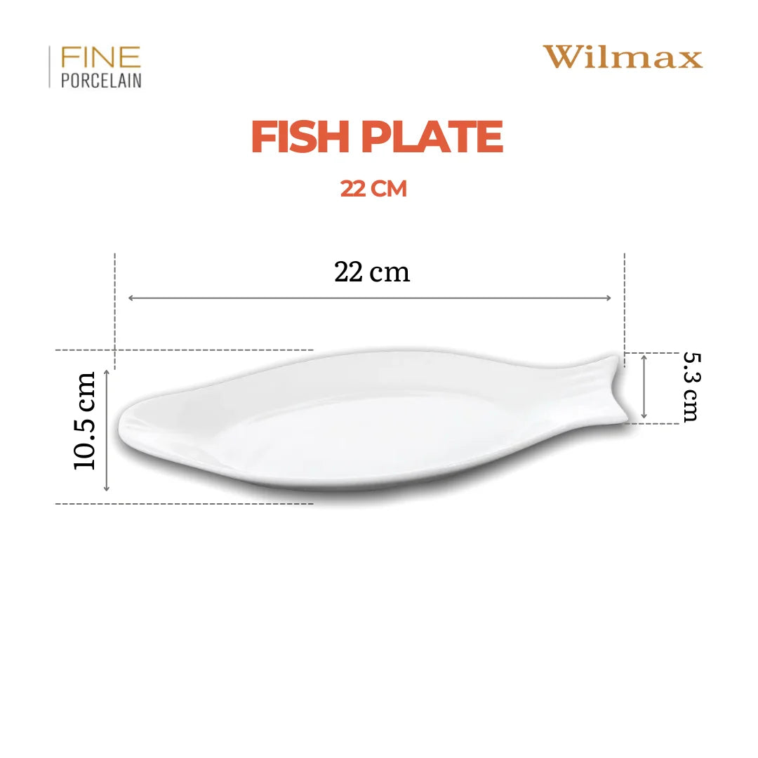 Wilmax England Visschaal 22 cm Porselein Wit