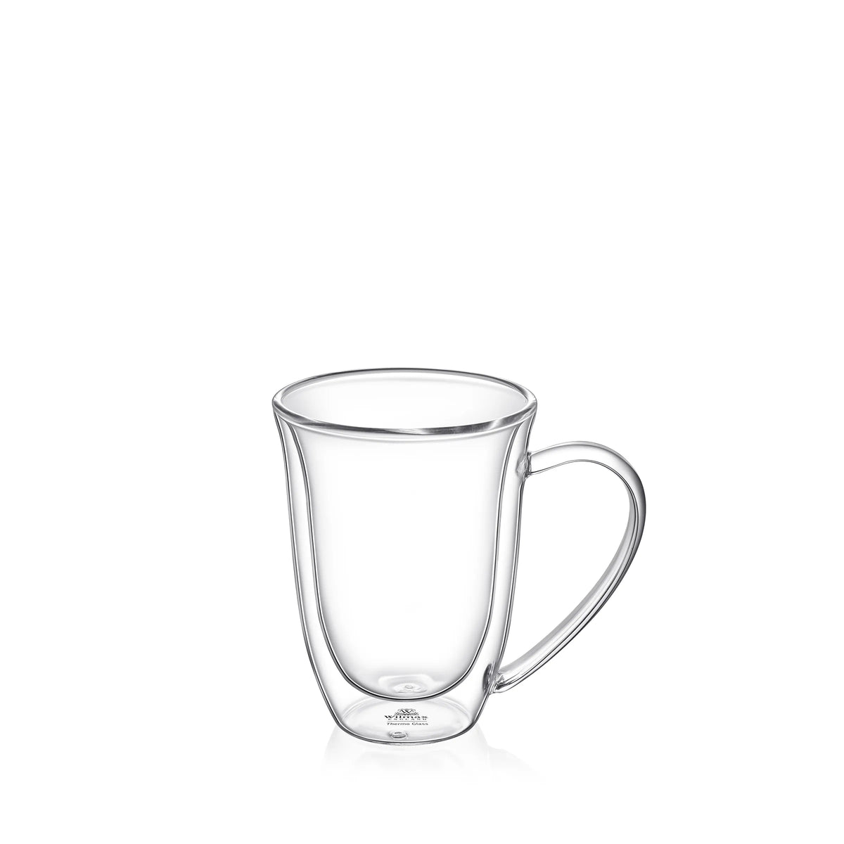 Wilmax Dubbelwandige Mok 400 ml Borosilicaatglas 2x A2