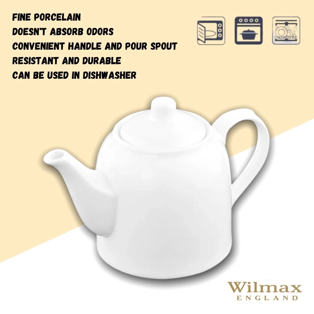 Wilmax Theepot 900 ml van Porselein met Filter In Geschenkdoos WL-994007/1C