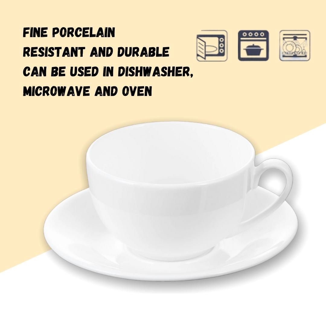 Wilmax Thee Kopjes & Schotels Set 6-delig Porselein 250 ml WL-993000/6C