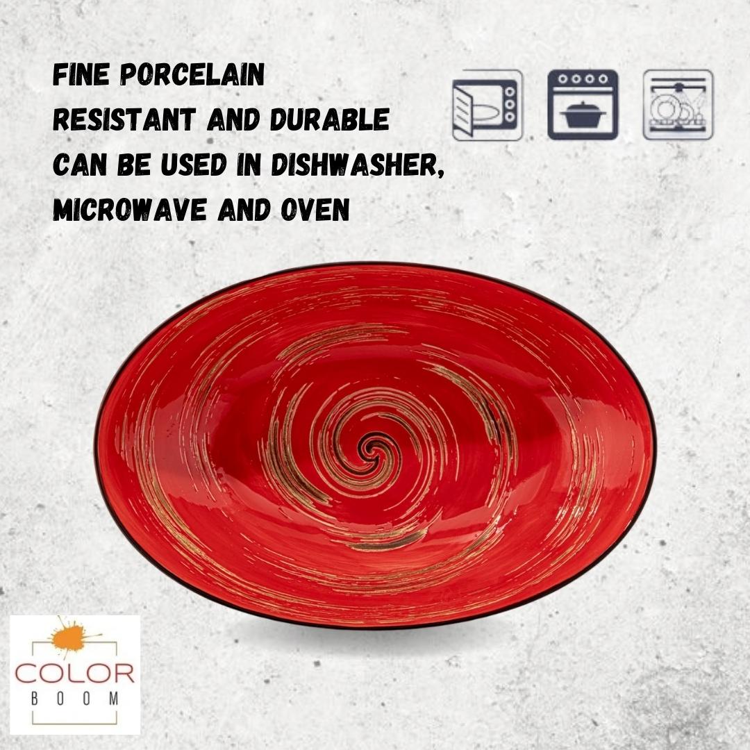 Wilmax Porzellan Schüssel oval 30 cm rot WL-669241/A