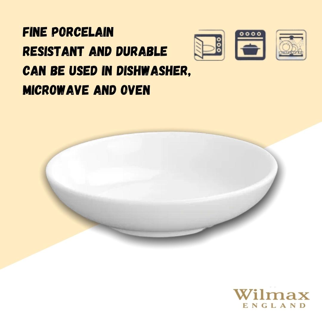 Wilmax Soy Dish, Porzellan, 10 cm, Weiß, WL‑996078/A