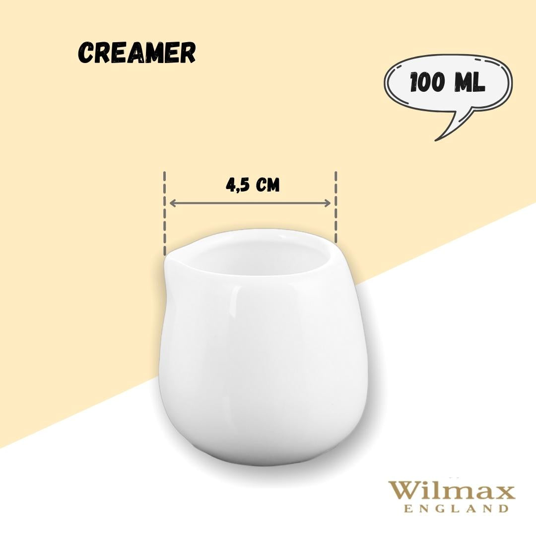 Wilmax Roomkannetje 100 ml Wit Porselein WL-995003/A