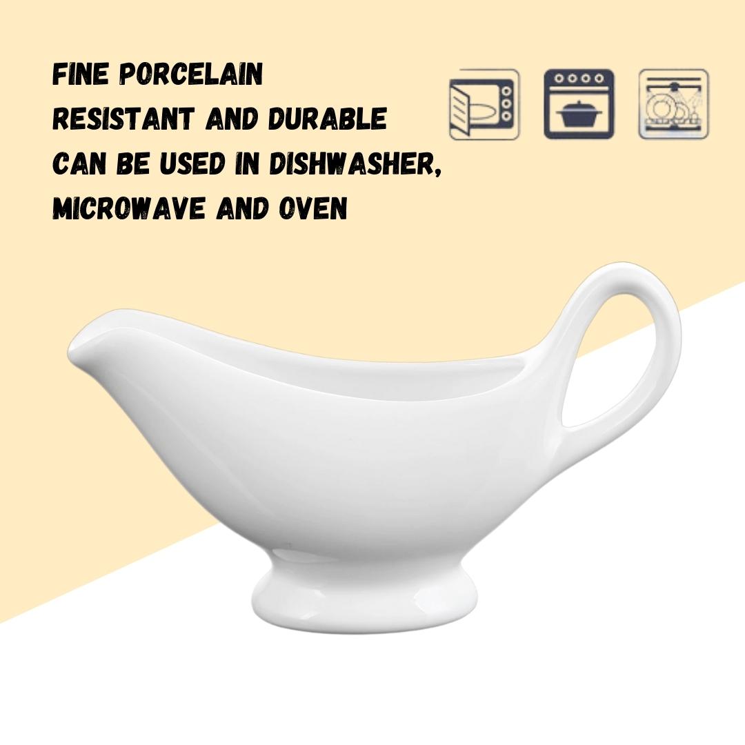 Wilmax Sauciere Weiß 75 ml – Elegantes Design für Soßen & Dressings –WL-996114/A