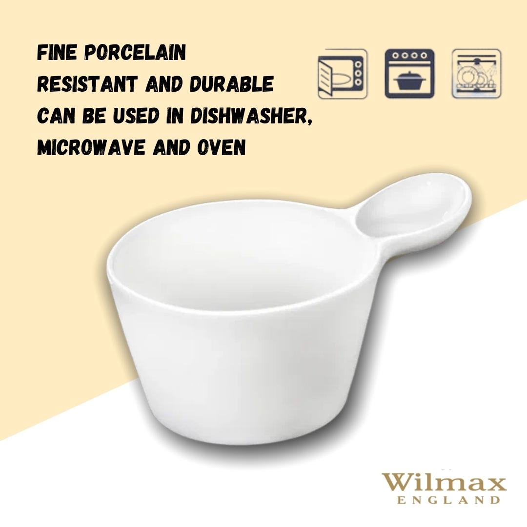 Wilmax Snack-/Dessertschale Weiß 10 x 7 cm – Porzellan – 100 ml – WL-996104/A