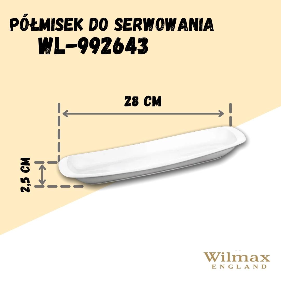 Wilmax Serveerblad 28 cm van Porselein, Wit WL-992643/A