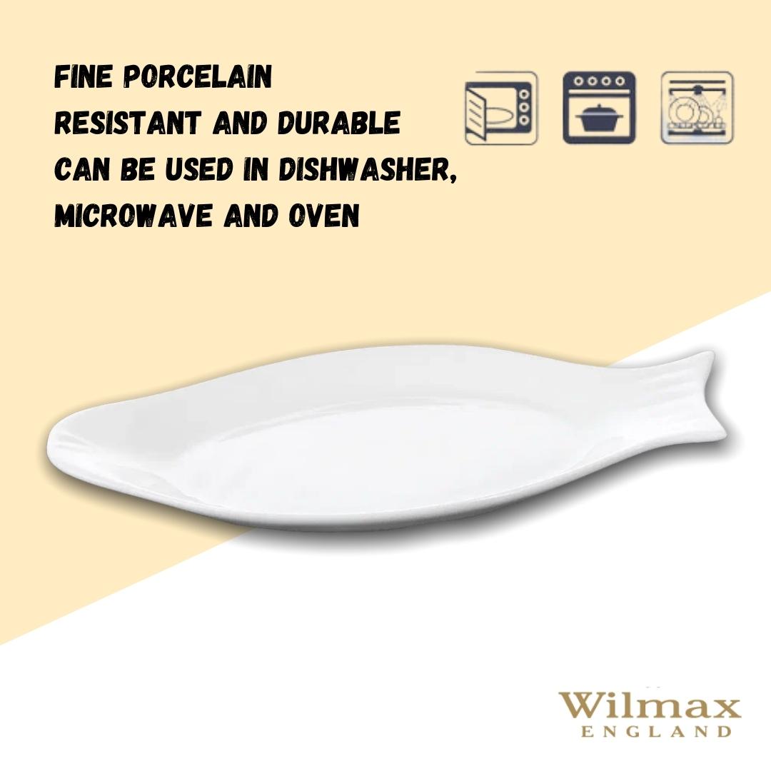 Wilmax Porzellan Fischplatte, 25,5 cm, WL-992007/A