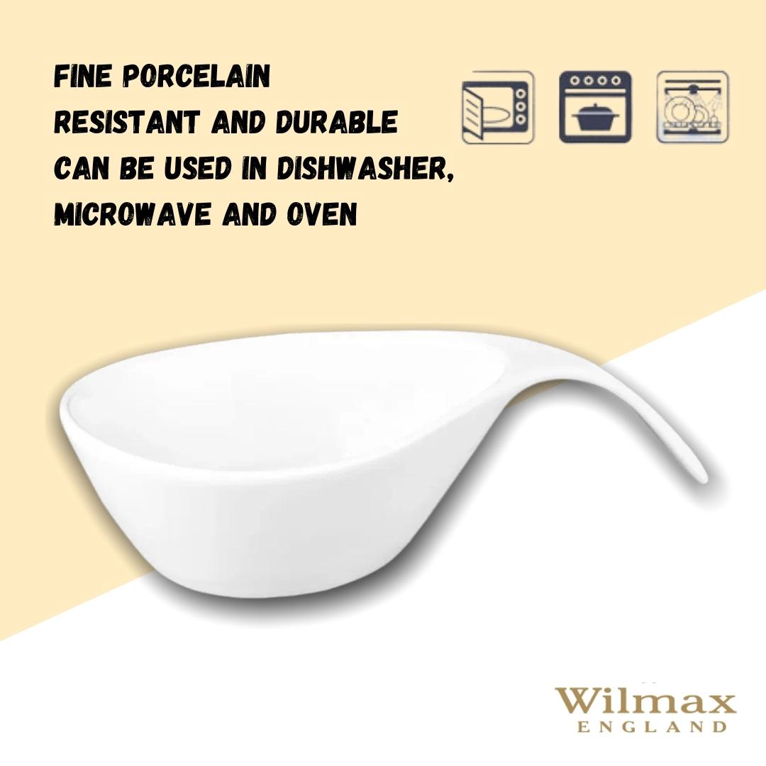 Wilmax Schaaltje 450 ml van porselein, Wit