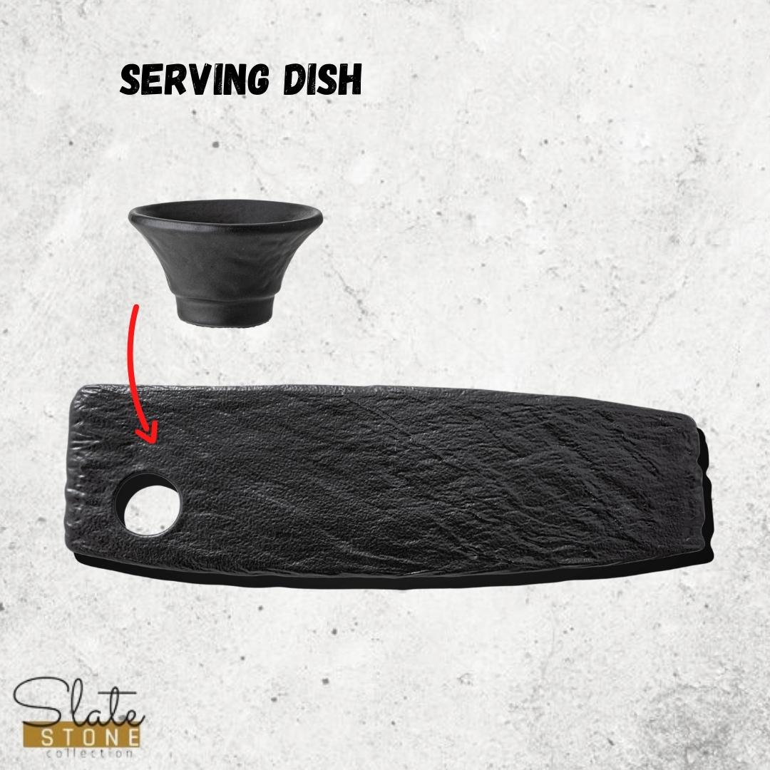 Wilmax Servierschale 32,5 x 10 cm aus schwarzem Porzellan WL-661132/A