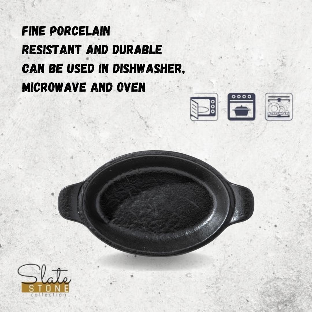 Wilmax - Ovale Auflaufform - 28 x 16 cm - Schwarz - WL-661146/A