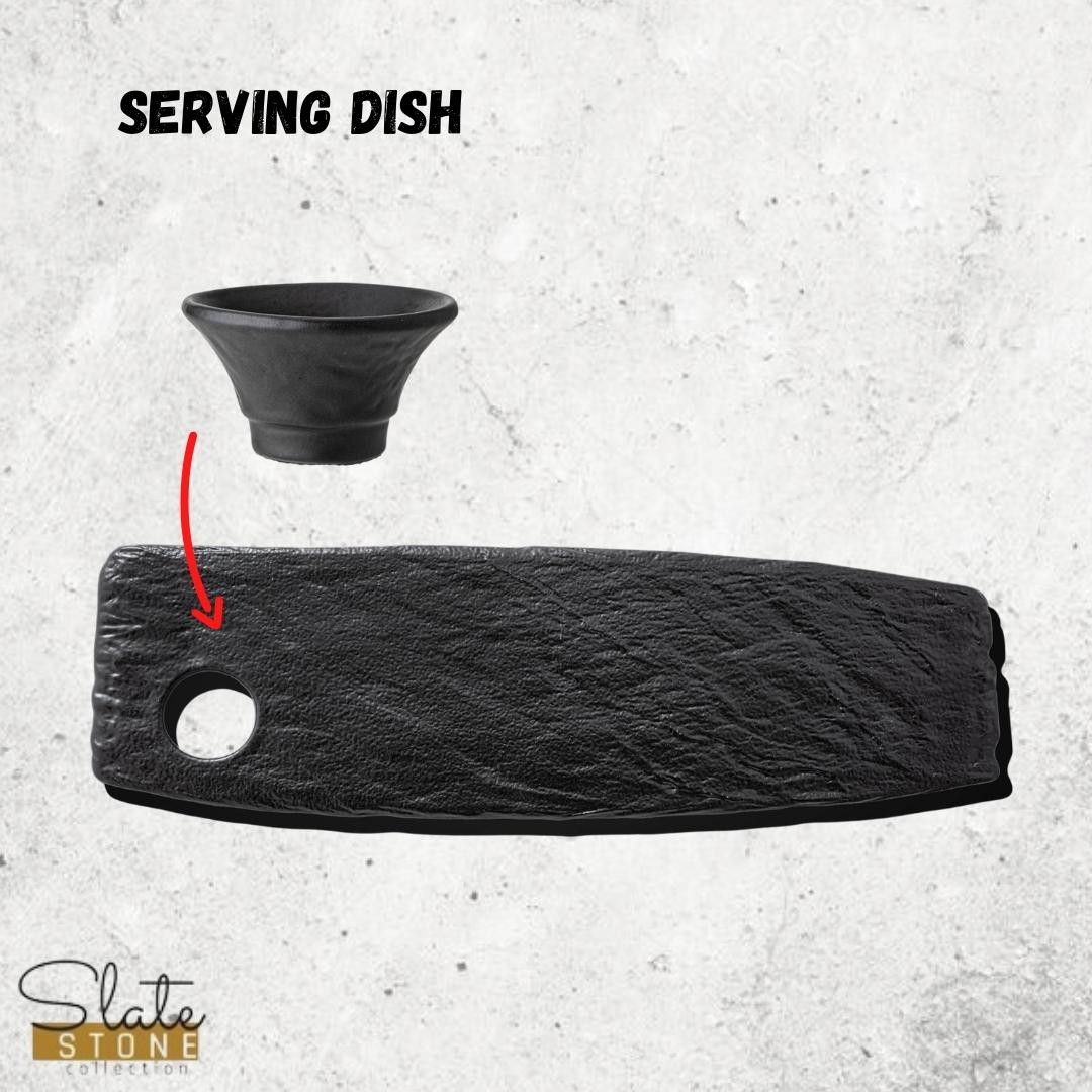 Wilmax - Servierplatte Schwarz - 42 x 13 cm - Kratzfest - WL-661133/A